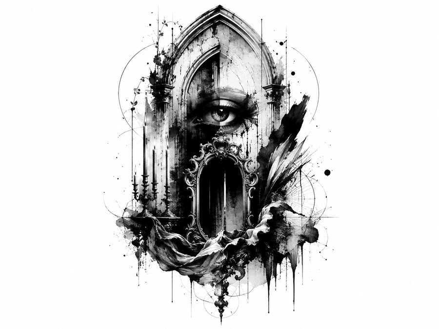 Ink illustration for The Devotion Room